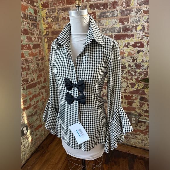 💥SALE💥 NEW $2690 Markarian Blouse Pant Set NWT Vacation Resort Wear Size 6 - Picture 10 of 17